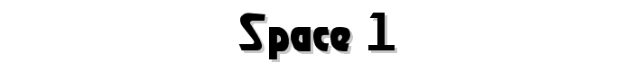 Space 1 font